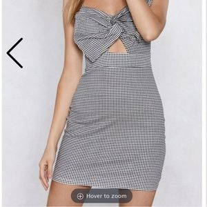 NASTY GAL - Bow Gingham Dress NWOT